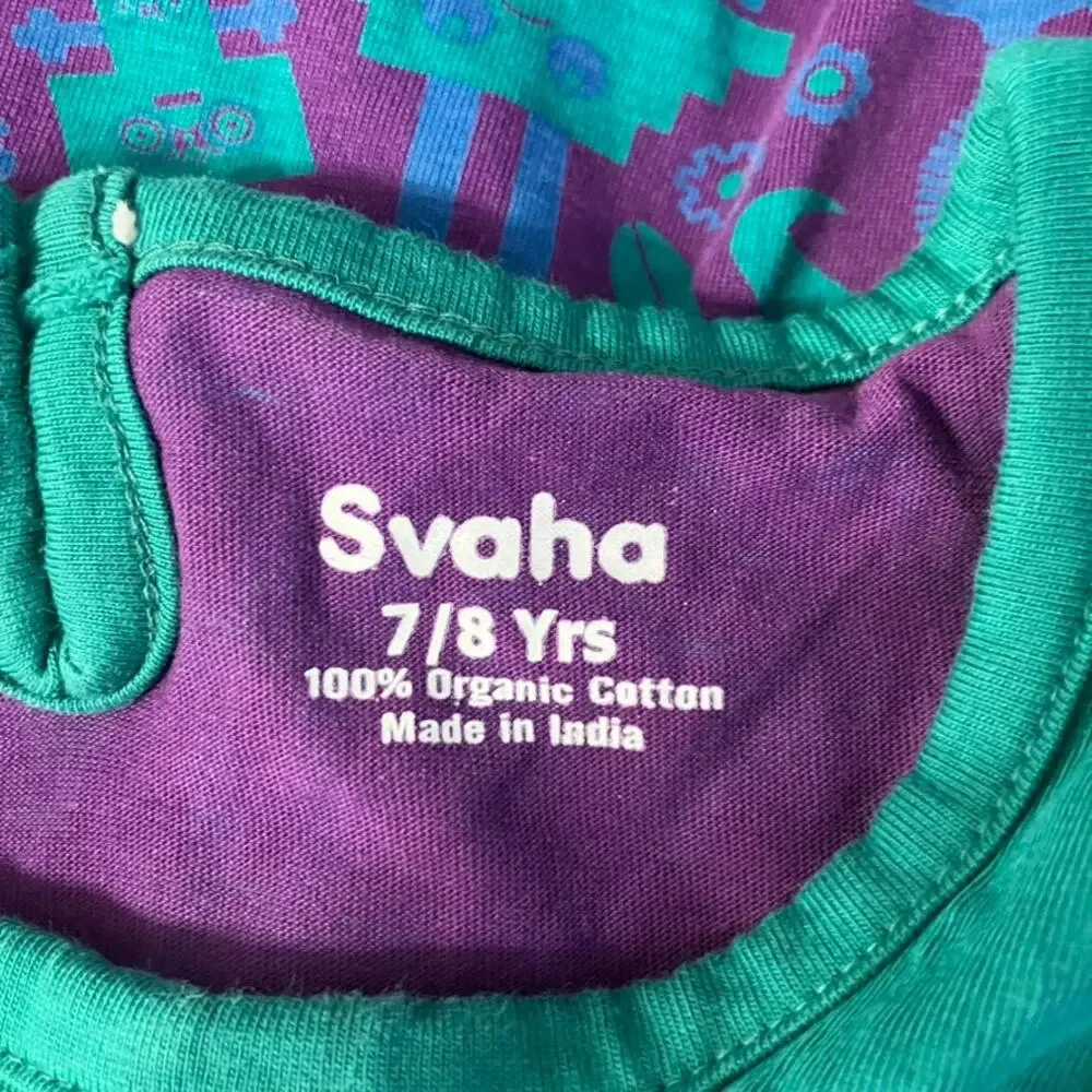 Svaha Size 7-8 STEM Robot Dress Organic Cotton
